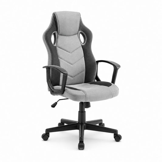Drehstuhl Bürostuhl Hochlehner Grau Schwarz Polyester Nylon 65 x 65 x 112-122 cm